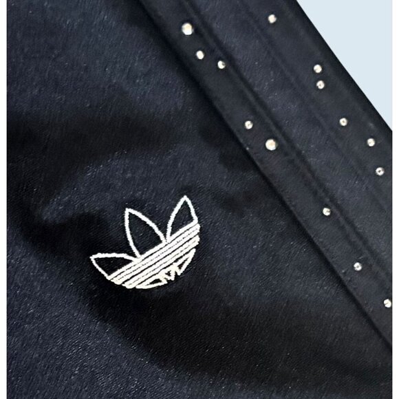 ADIDAS Black Embellished Biker Shorts Size Medium - Picture 4 of 7